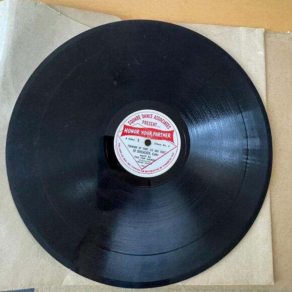 3 Records - Honor Your Partner Square Dances 78RPM 12” Ed Durlacher - Vintage - Picture 14 of 16